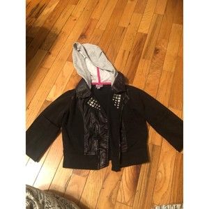 Girls d-signed Disney studded jacket with hood Medium